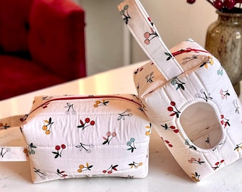 Mini bolso cambiador, bolso tipo caja, neceser de maquillaje, acceso para toallitas húmedas, cosméticos, cosplay, con o sin agujero.