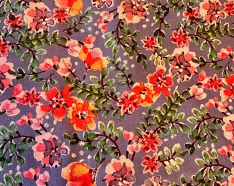 David Textiles Beautiful Ride Flowers Violeta 100% Algodón fat quarter, yard, elige tu corte