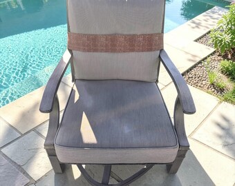 Outdoor Furniture Wind Straps: Reversible, cushion anchors