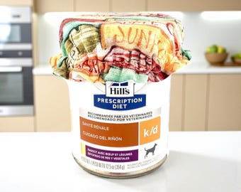 Funda de tela elástica para comida de mascotas: tapa reutilizable para almacenar alimentos
