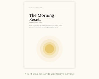 Tabella della routine giornaliera, piano dei pasti mattutini per bambini piccoli, ricette per la colazione, affermazioni positive, PDF stampabile