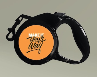 Smycz dla psa, śliczna, zwijana, personalizowana smycz