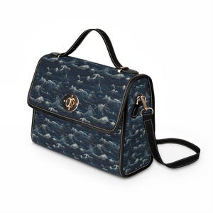 Ocean Wave Pattern Waterproof Canvas Bag image 8