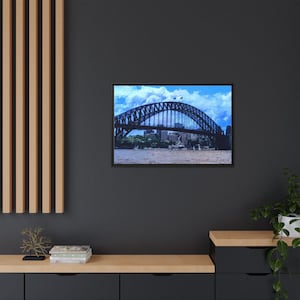 Sydney Harbour Bridge Matte Canvas, Framed | Cityscape Wall Art image 4