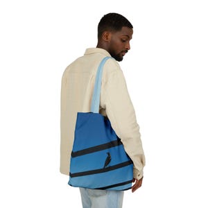 Bolso de mano con silueta de pájaro en alambres / Bolso de lona imagen 10