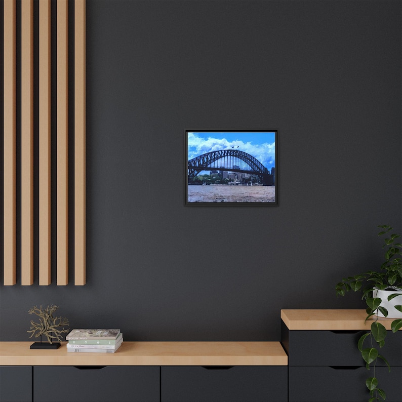 Sydney Harbour Bridge Matte Canvas, Framed