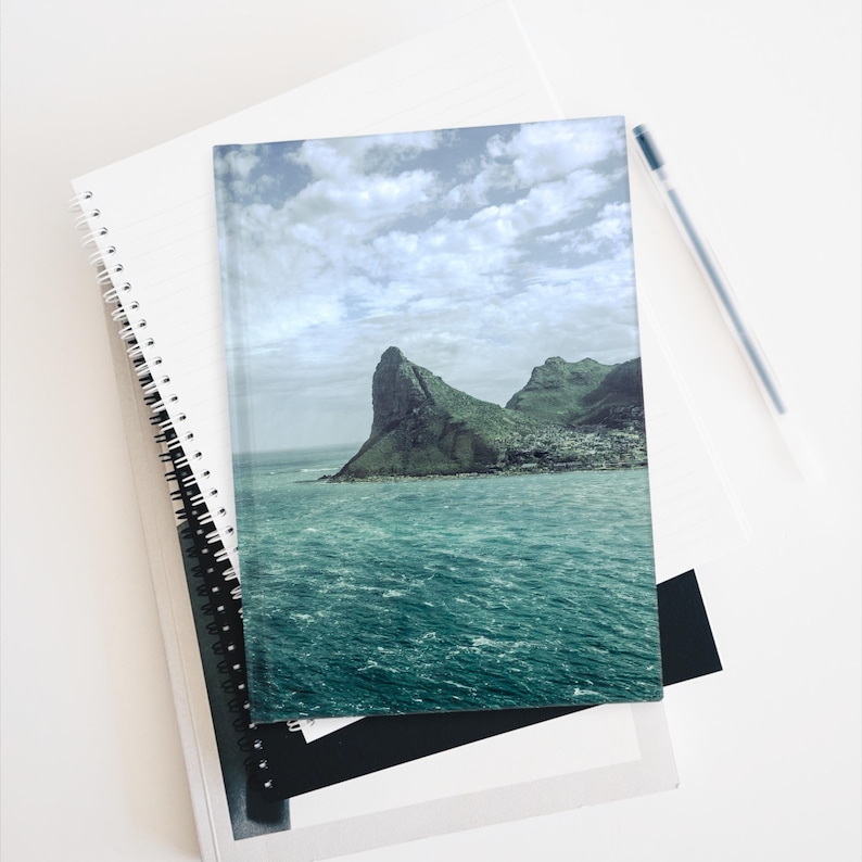 Misty Coastal Chapman's Peak Mountain and Ocean Landscape Journal