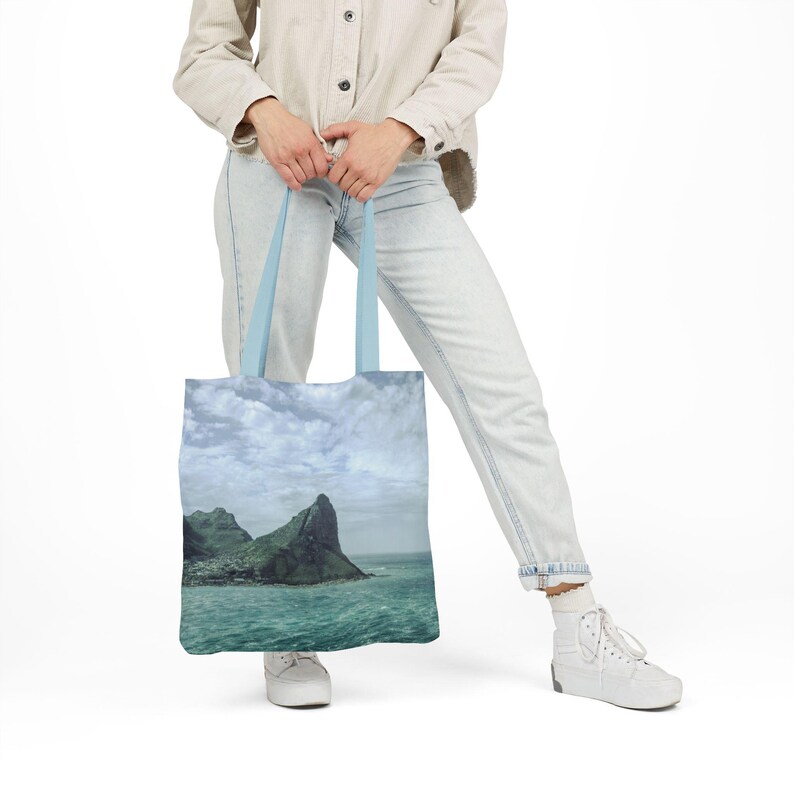 Chapman's Peak Coastal Landscape Tote Bag | South Africa Beach Scene Canvas Bag image 15
