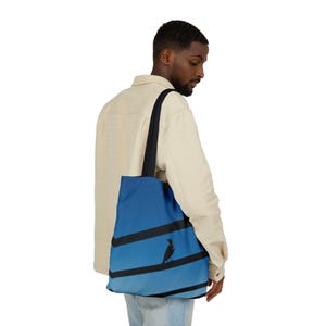 Bolso de mano con silueta de pájaro en alambres / Bolso de lona imagen 9