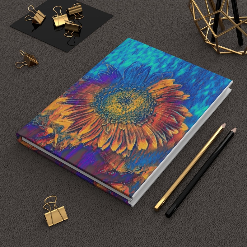 Colourful Sunflower Hardcover Journal