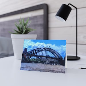 Sydney Harbour Bridge art Greeting Card image 1