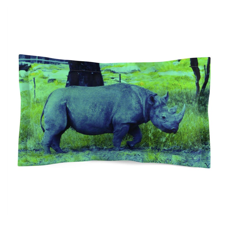 Blue Rhino Art Microfiber Pillow Sham | Safari Wildlife Throw Pillowcase image 3