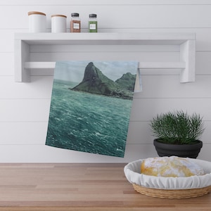 Coastal Chapman's Peak Seascape Tea Towel | Ocean Wave Beach Scene image 1