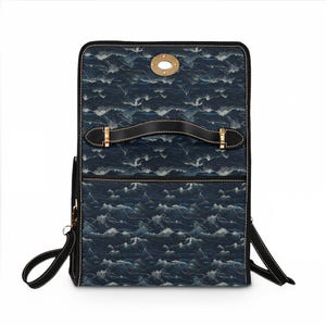 Ocean Wave Pattern Waterproof Canvas Bag image 7