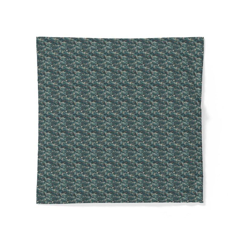 Teal Herringbone Texture Cotton Duvet Cover | Rustic Geometric Bedroom Decor image 7