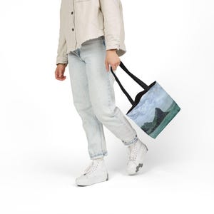 Chapman's Peak Coastal Landscape Tote Bag | South Africa Beach Scene Canvas Bag image 4