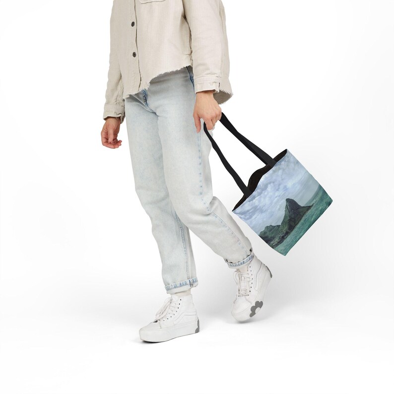 Chapman's Peak Coastal Landscape Tote Bag | South Africa Beach Scene Canvas Bag image 4