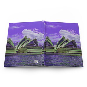 Purple Sydney Opera House Seascape Hardcover Journal image 2