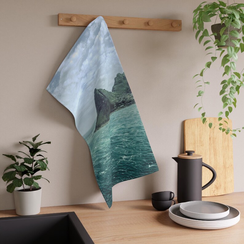 Coastal Chapman's Peak Seascape Tea Towel | Ocean Wave Beach Scene image 2