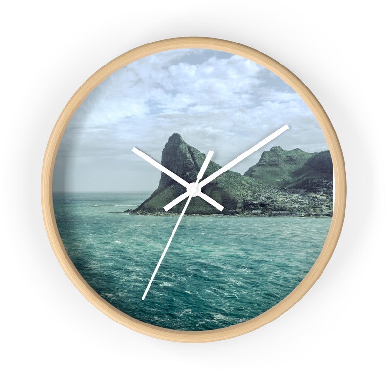 Chapman's Peak seascape Wall Clock | Seascape Coastal Decor, Turquoise Waters image 2