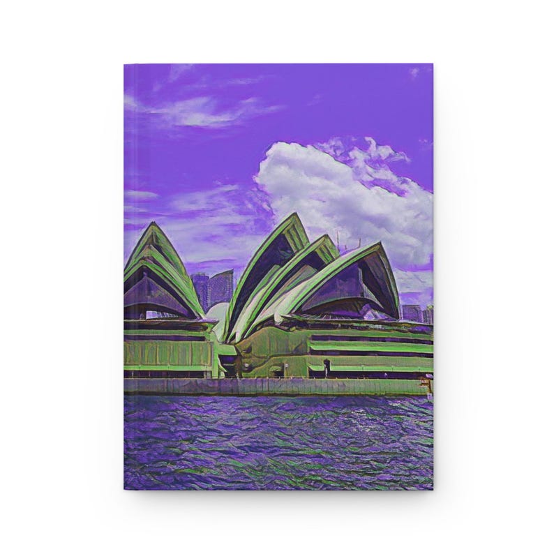 Purple Sydney Opera House Seascape Hardcover Journal image 5