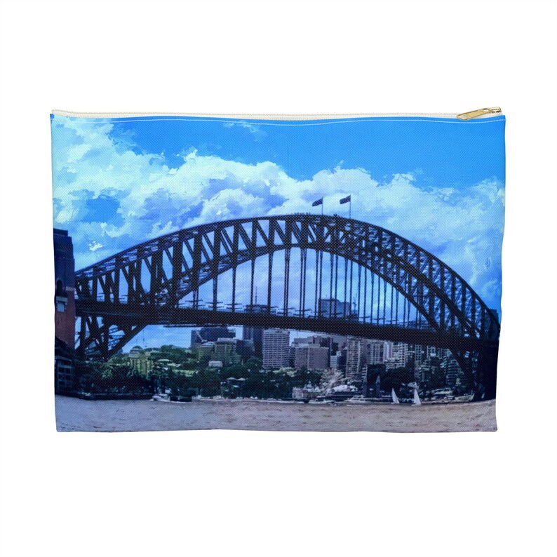 Estuche para accesorios del Puente del Puerto de Sídney / Estuche de viaje con cremallera con paisajes emblemáticos imagen 4