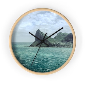 Chapman's Peak seascape Wall Clock | Seascape Coastal Decor, Turquoise Waters image 1