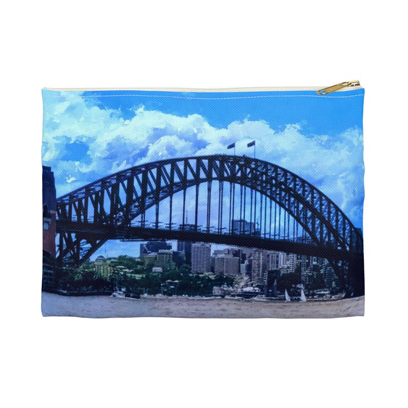 Estuche para accesorios del Puente del Puerto de Sídney / Estuche de viaje con cremallera con paisajes emblemáticos imagen 5