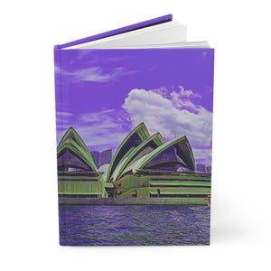 Purple Sydney Opera House Seascape Hardcover Journal image 4