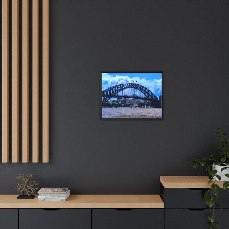 Sydney Harbour Bridge Matte Canvas, Framed | Cityscape Wall Art image 2