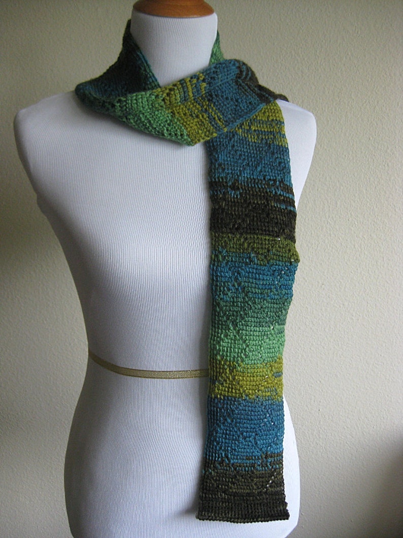 Diamond Scarf Crochet Pattern Tunisian Crochet image 4