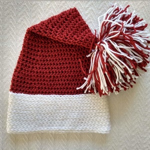Santa Hat Crochet Pattern | Elf Hat Crochet Pattern | Stocking Cap Crochet Pattern