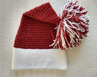 Modèle de crochet de chapeau de Père Noël | Modèle de crochet de chapeau d’elfe | Modèle de bonnet au crochet