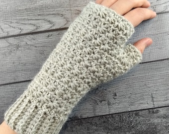 Stella Fingerless Gloves Crochet Pattern | Star Stitch Crochet Gloves Pattern | Women's Fingerless Gloves Crochet Pattern