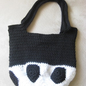 Crochet Pattern Soccer Ball Bag Black and White Handbag Tote
