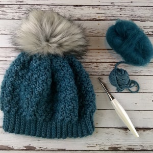 Berry Lane Beanie Crochet Pattern | Bulky Crochet Hat Pattern for Men, Women, Children