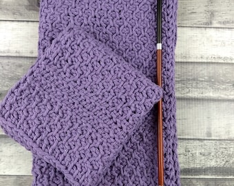 Tunisian Crochet Handtowel and Washcloth Honeycomb Crochet Pattern | PDF crochet pattern digital download