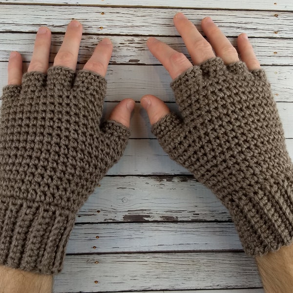 Modèle de crochet de gants thermiques sans doigts pour hommes