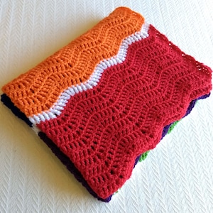 Rainbow Ripple Blanket Crochet Pattern