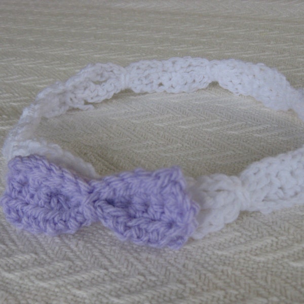 Crochet Pattern Bowtie Baby Headband