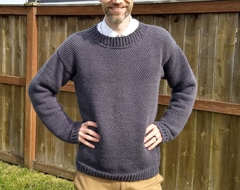 Tunisian Crochet Sweater Pattern | Unisex Men's Women's Tunisian Crochet Full Stitch Sweater XS-5X