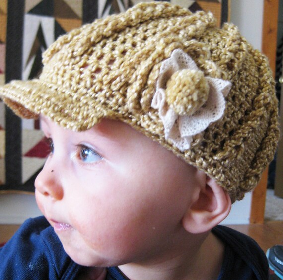 Crochet baby hat with brim free pattern hotsell