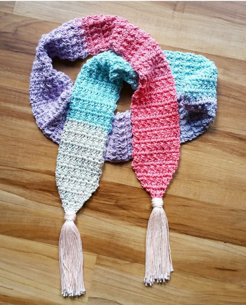 Head Scarf Crochet Pattern Head Wrap Crochet Pattern Thin Etsy