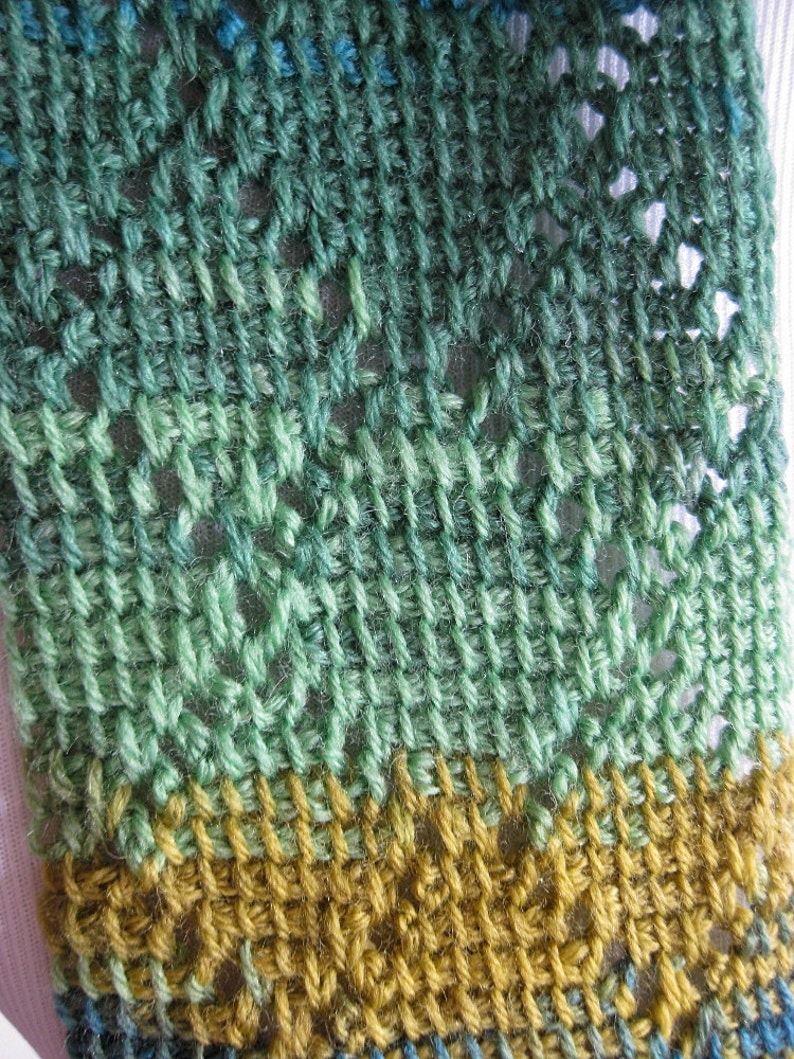 Diamond Scarf Crochet Pattern Tunisian Crochet image 5