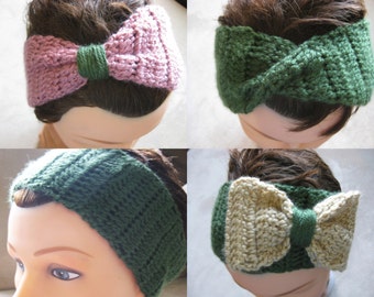 4 Headband Patterns - Women's Thick Crochet Headbands