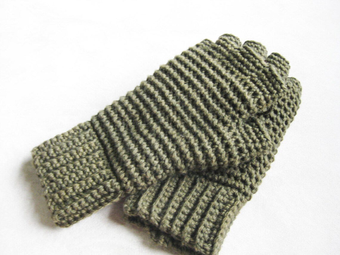 Men's Thermal Fingerless Gloves Crochet Pattern Etsy UK
