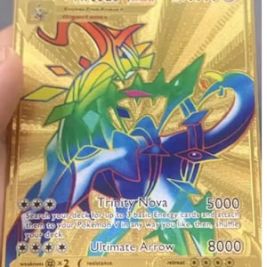 gamestop pokemon cards clearance 10000 Arceus Vmax DIY Golden Pokemon Cards in Spanish Iron Metal Pokmo –  NairoMarket main image 0