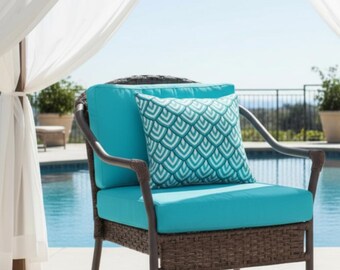Set of TWO 16x16 Lalo Oxford Geometric Indoor Outdoor Pillow Covers with Zipper
