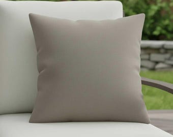 Funda de almohada Sunbrella acrílica Spectrum Dove para interiores y exteriores con cremallera