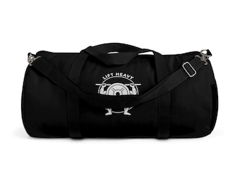 Lift Heavy Barbell Logo Duffel | Gym Workout Travel Bag
